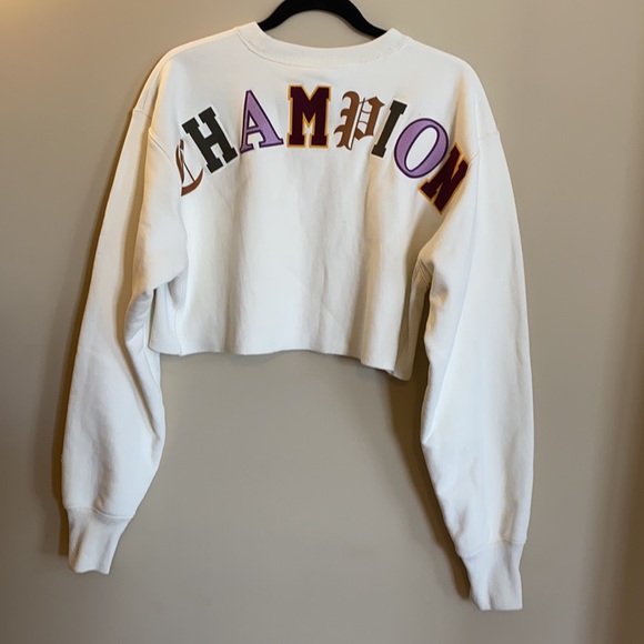 Champion Women's Reverse Weave Cropped Cut Off Crew Textile - Picture 6 of 10